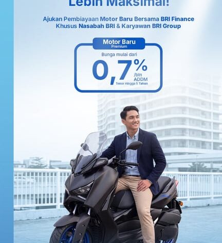 Nikmati Perjalanan Lebih Maksimal, BRI Finance Tawarkan Pembiayaan Motor Baru Mulai 0,7% per Bulan